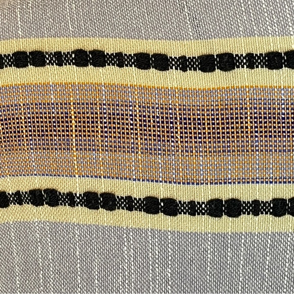 Zara Woman Kimono Poncho Oversized Coverup Stripe Pom Pom Fringe M Boho Swim - Picture 5 of 11